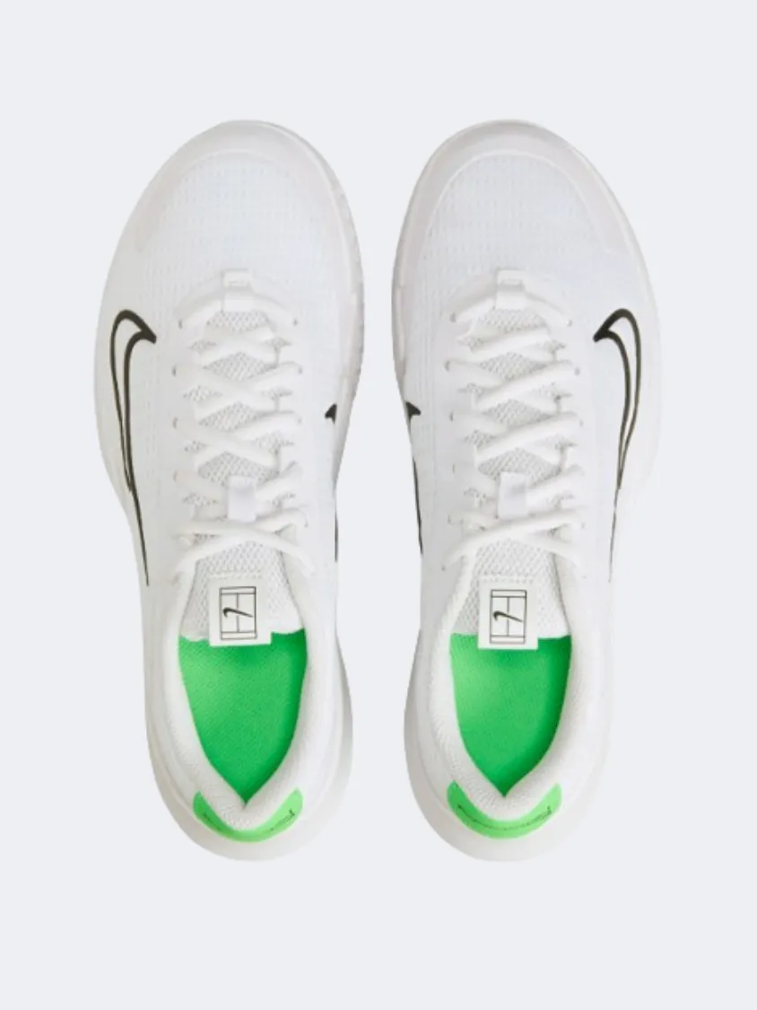 mud proof Beach Vibe Nike Court Vapor Lite 2 Women Tennis Shoes White/Green/Black