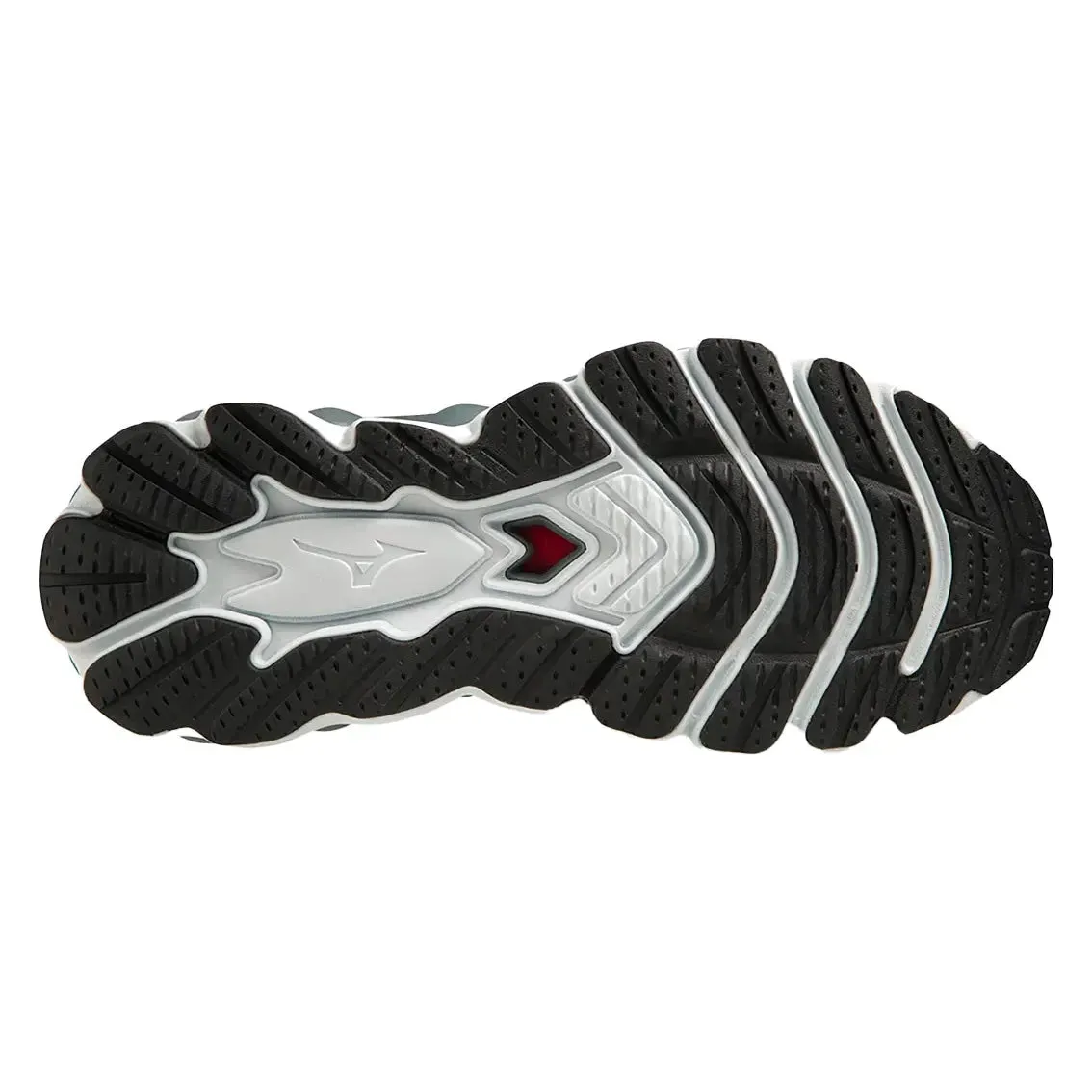 Womens Mizuno Wave Sky 7 (Wide) running in dark colors