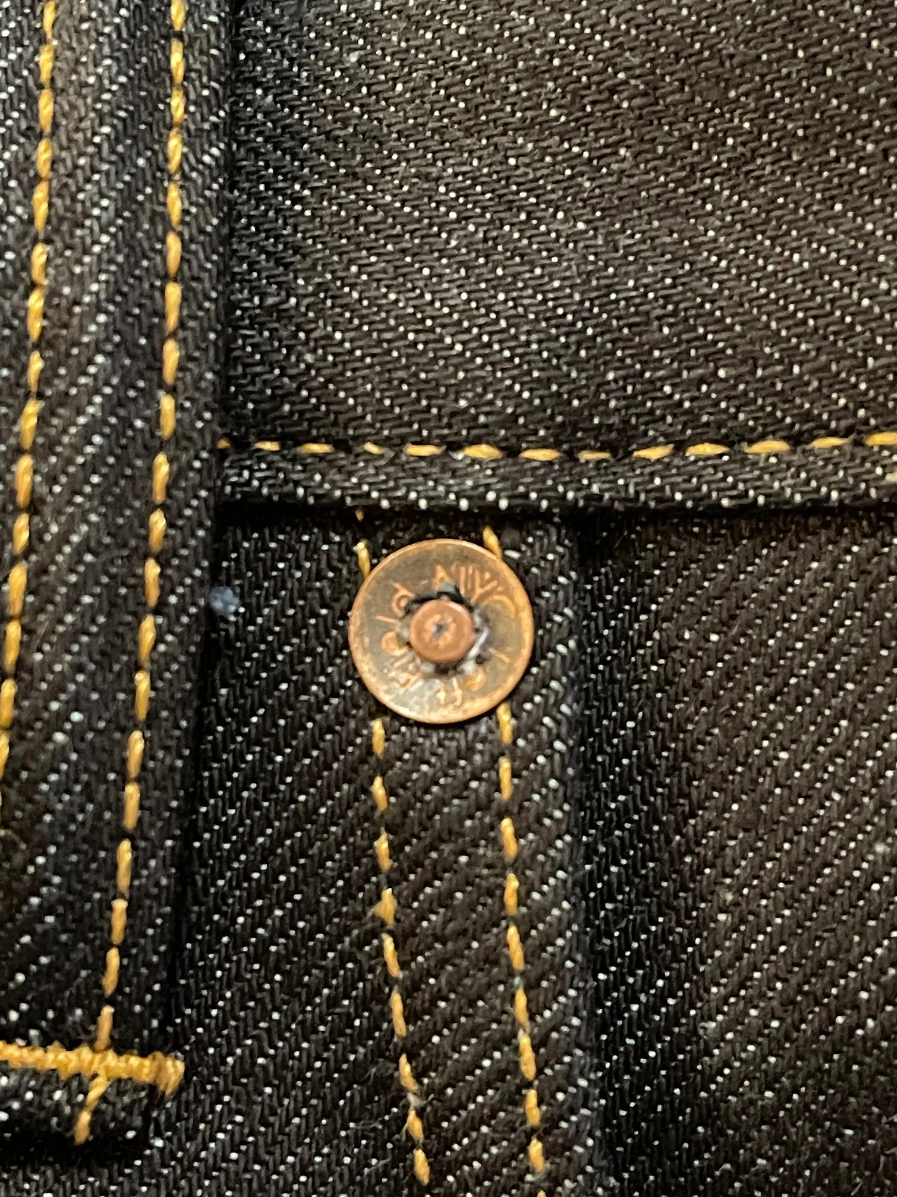 Atlas 13 oz  Indigo stretch Nihon Menpu Japanese denim *Review Specs* Crosshatch Stitching