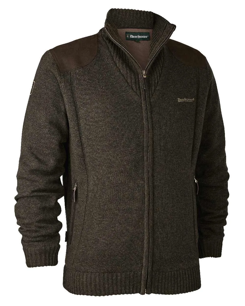 yoga mode Gentle Power Deerhunter Carlisle Knit Full Zip Sweater with Stormliner