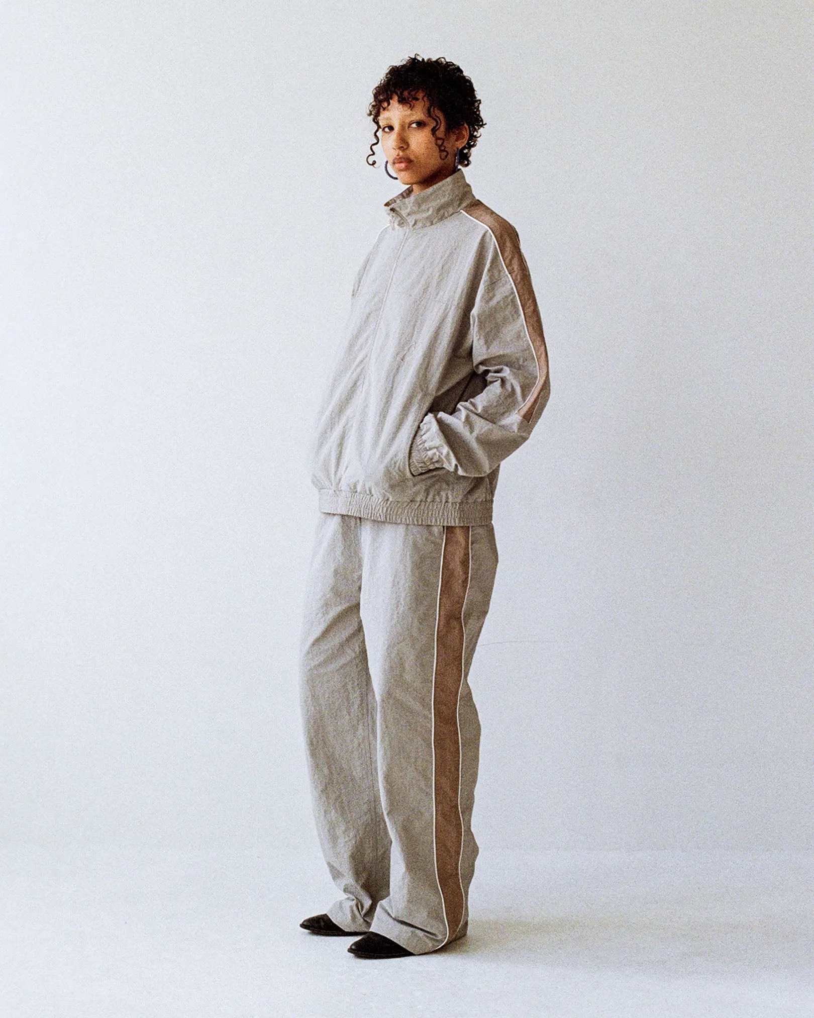 Convertible 2 In 1 Function Nylon Track Jacket