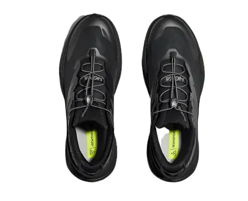 HOKA Men's Transport Sneaker - Black/Black Cushioned Footbed Stage Pop