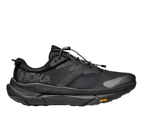 HOKA Men's Transport Sneaker - Black/Black Comfort collar Anti Fatigue Technology