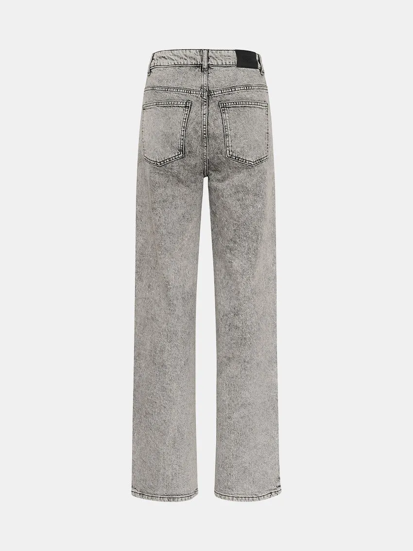 GZZauma Jeans Vintage Grey Wash Clean Piece Minimalist Styling