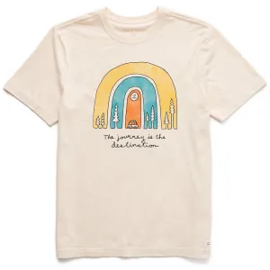 Men's Journey is the Destination Short Sleeve Crusher Tee Cozy and Fashionable
