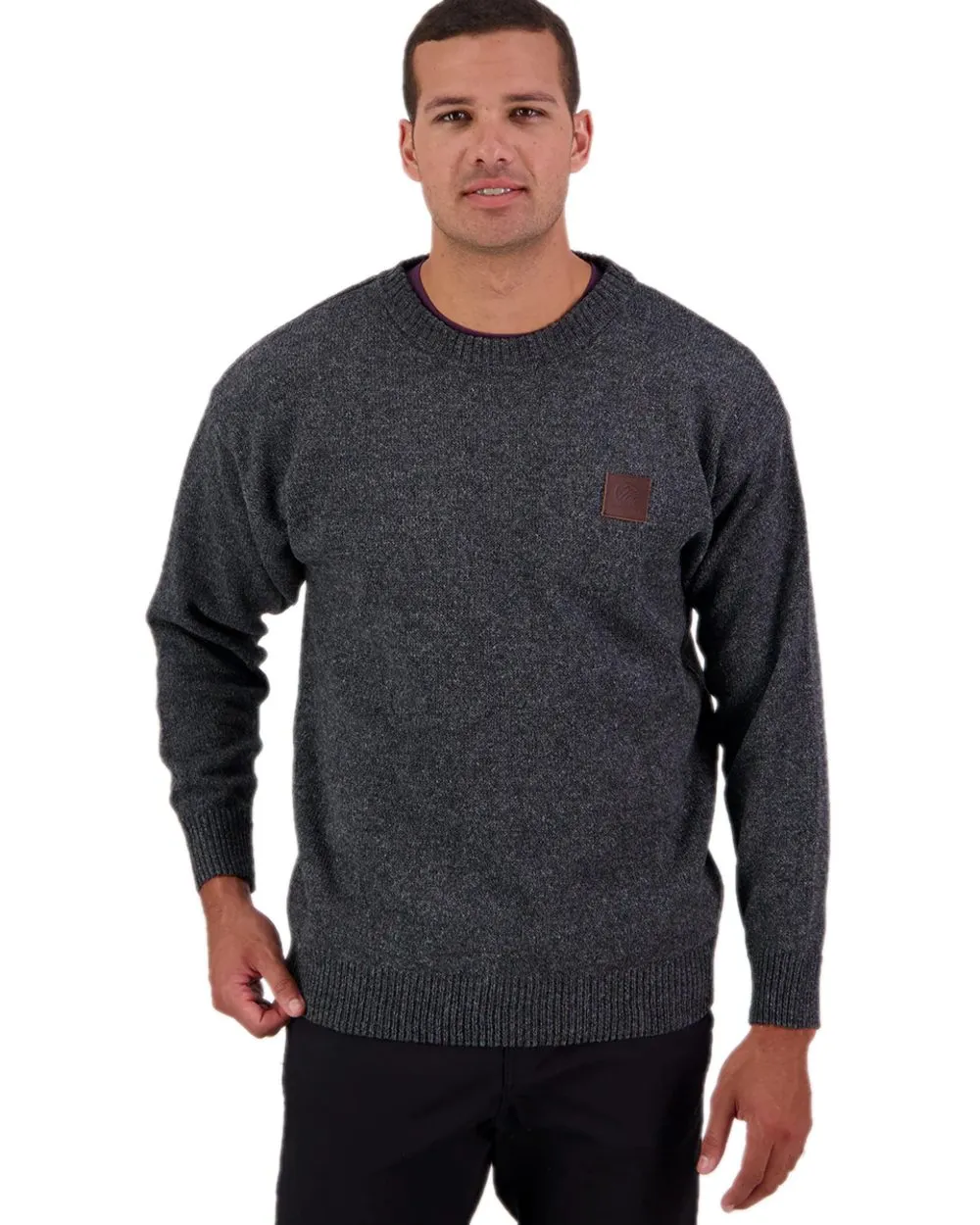 Casual Sweater Swanndri Mens Seafarer Wool Crew Neck Jersey