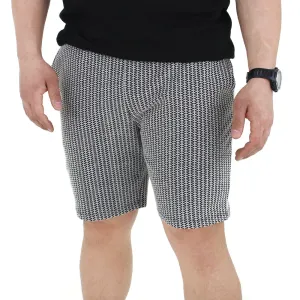 Men's Knitted Short,Black/White Comfy Fit