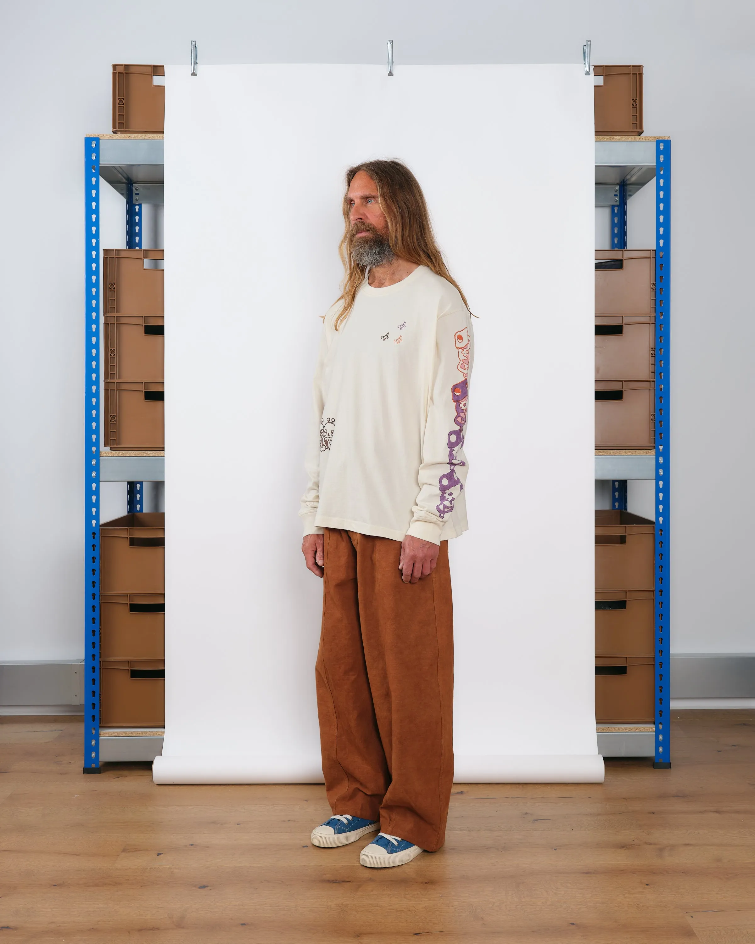 Grateful Tee LS - Ecru Earth Trip Heathered Fabric