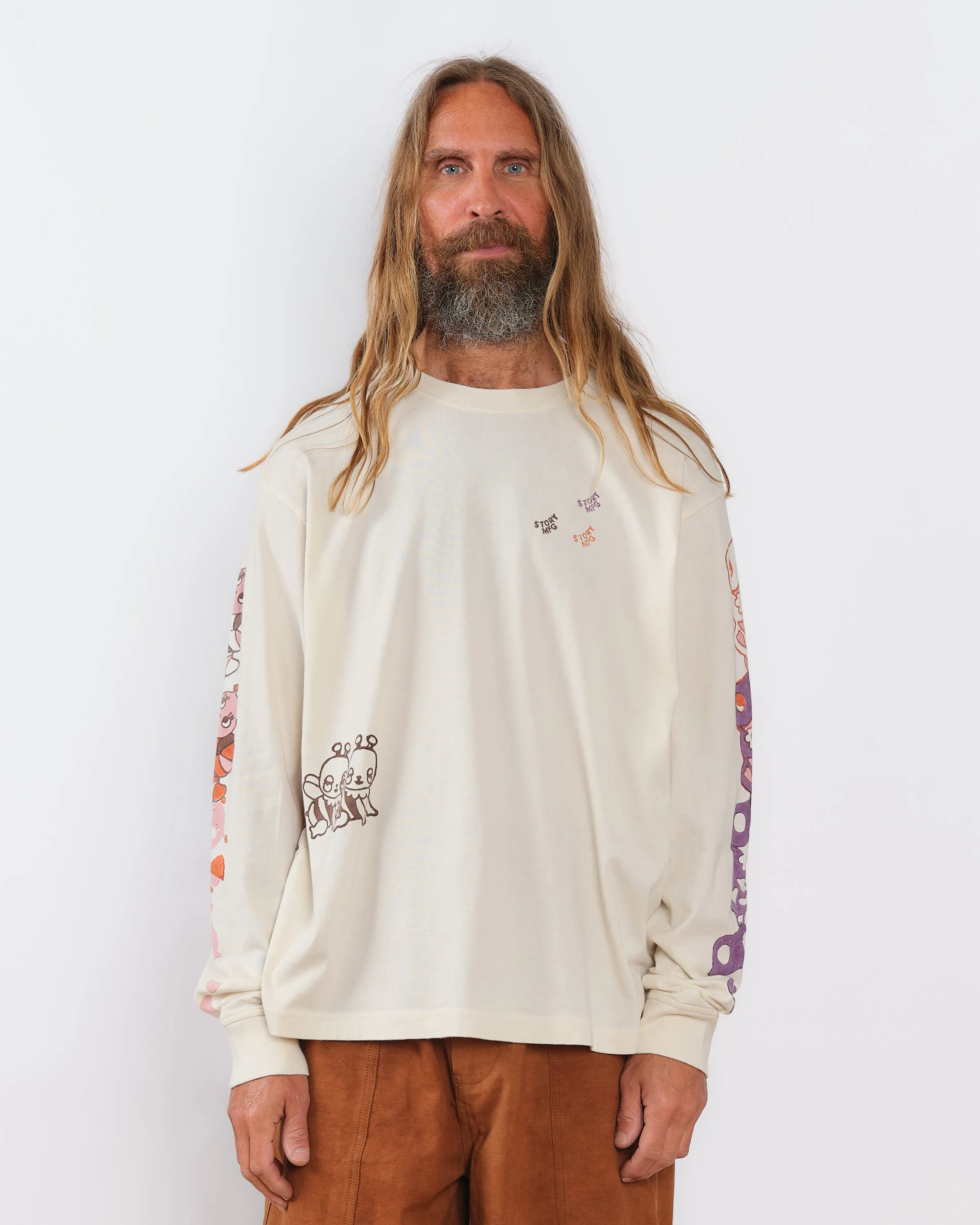 Relax Trend Grateful Tee LS - Ecru Earth Trip