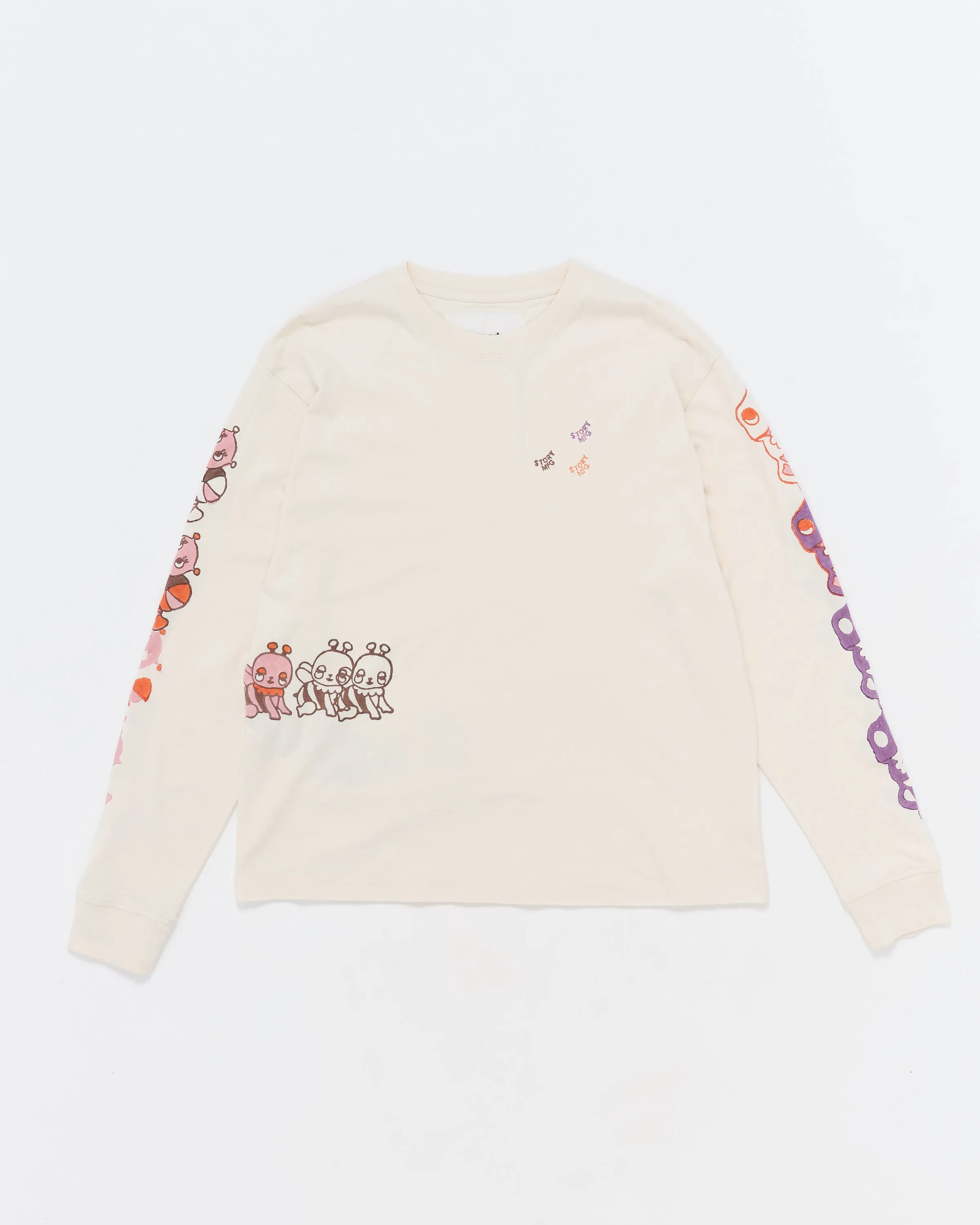 Grateful Tee LS - Ecru Earth Trip Cozy Vibes Chill Wear