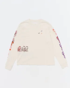 Grateful Tee LS - Ecru Earth Trip Cozy Vibes Chill Wear