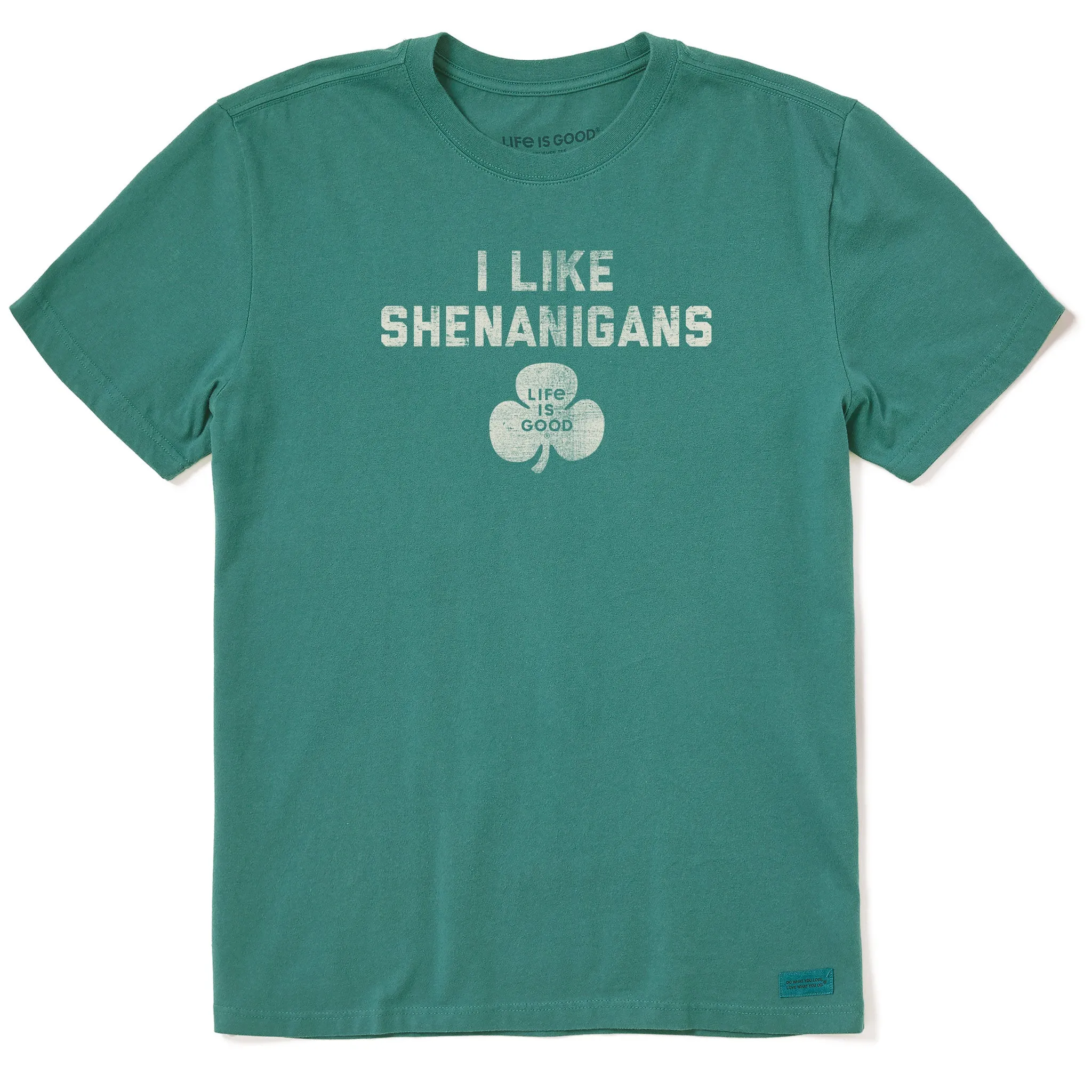 City Fashion Look Men's I Like Shenanigans Short Sleeve Crusher Tee