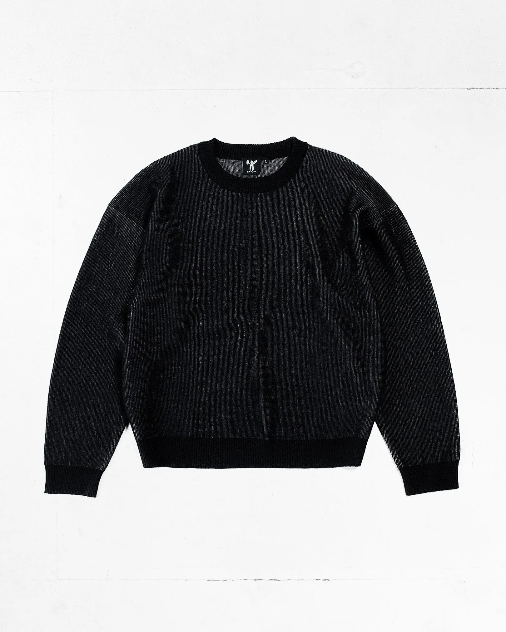 Therapy Ribbed Knit Sweater Office Warmth Jacquard Pattern