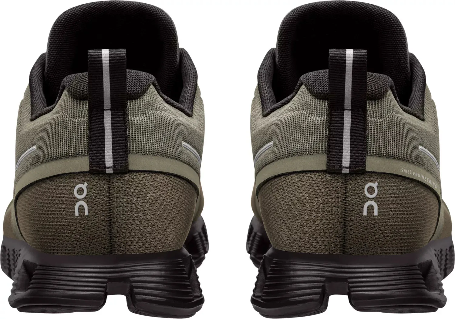 Breathable mesh On Running Men's Cloud 5 Waterproof Sneaker - Olive/Black