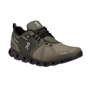 On Running Men's Cloud 5 Waterproof Sneaker - Olive/Black Arch Support Urban Walkers Gym Quick