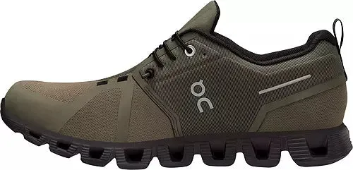 Flexible Outsole Construction Easy Flow On Running Men's Cloud 5 Waterproof Sneaker - Olive/Black