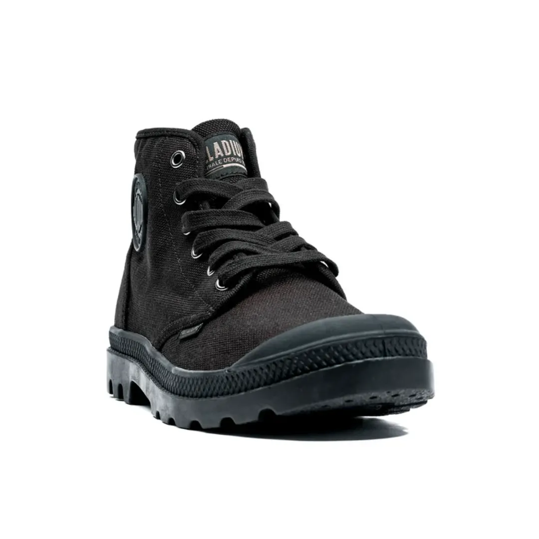 Women's Pampa Hi in Black from Palladium Casual Walk Feather Light Daily Walks