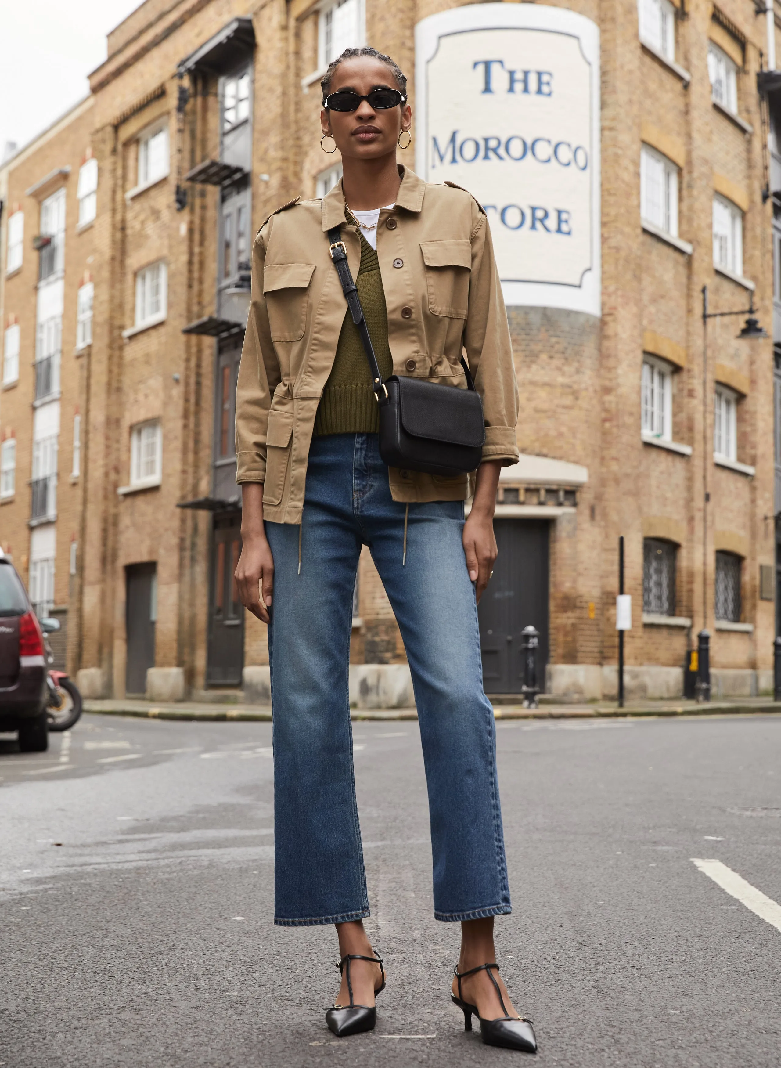 Fashion friendly High Quality Bold Look Summer Vibes Organic Stretch Cotton Crop Straight Leg?Jeans