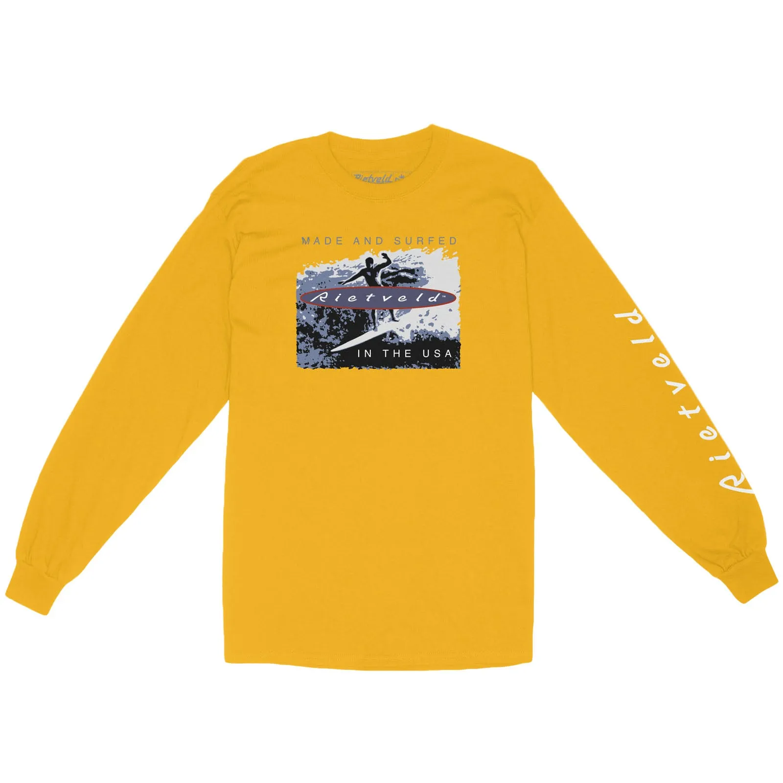 Core Relaxed Rietveld Mens Backside Crew Neck Sweatshirt - Gold