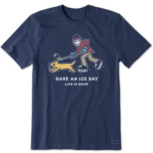 Men's Jake and Rocket Ice Skating Short Sleeve Crusher Tee Cozy and Light Stylish and Relaxed