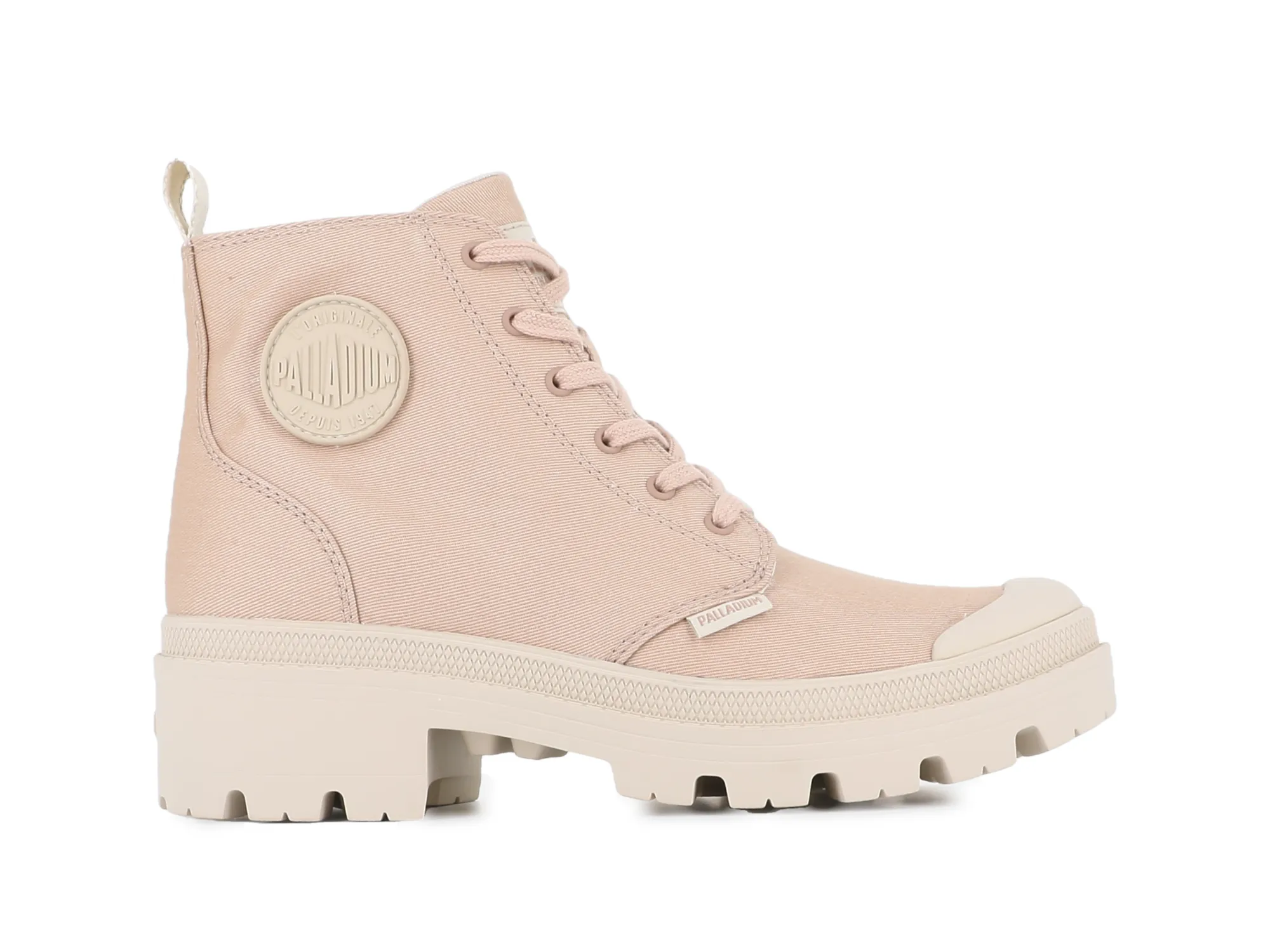 Supportive Holiday Feel Pallabase Twill Boot in Earth Clay from Palladium