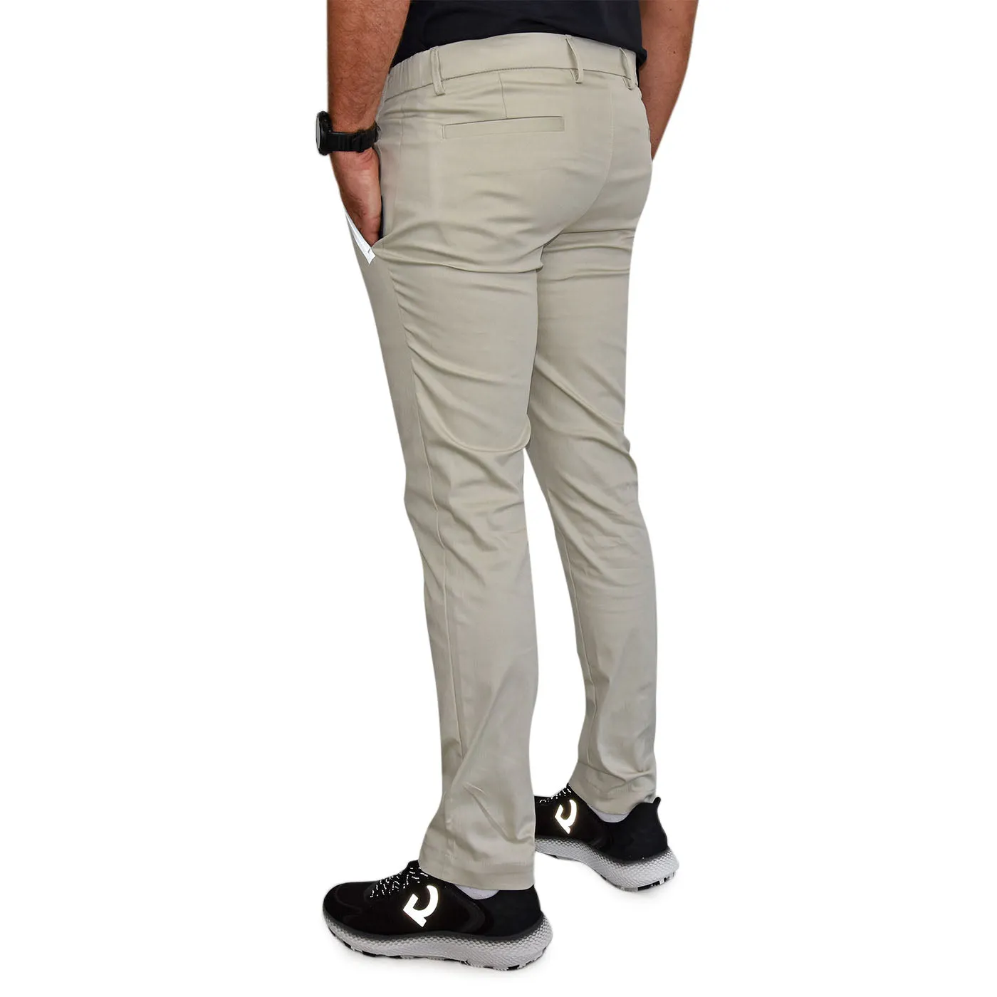 Flex Fit Design Solid shade BOSS Rogan 4-1 Golf Pants - Light Beige