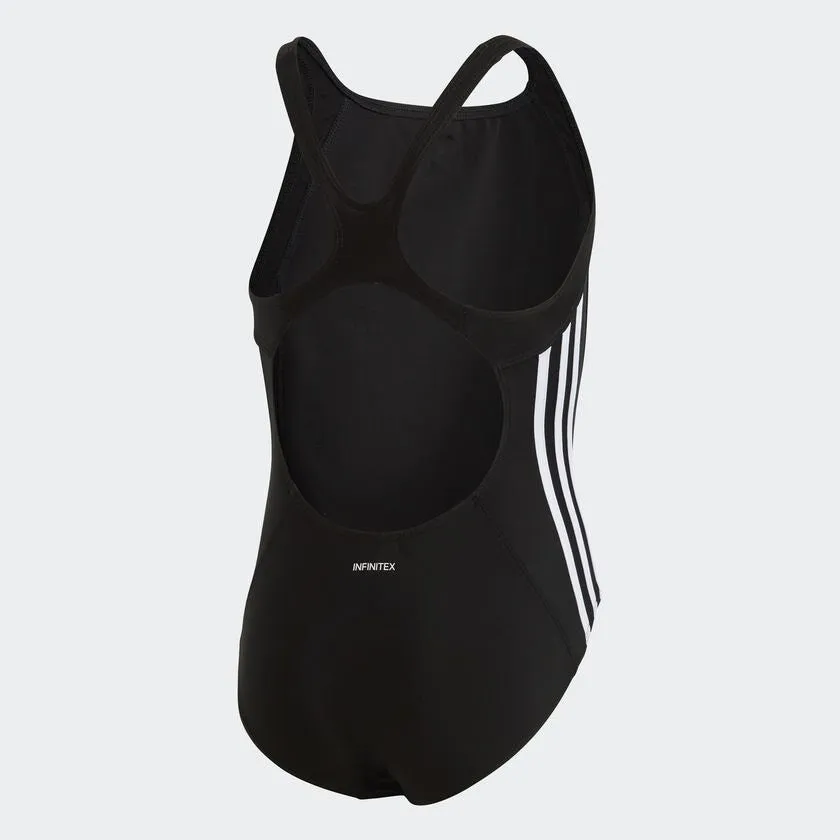 Smooth Creative Look Adult Fashion Essence Core 3-Stripe Swimsuit (Black/White)