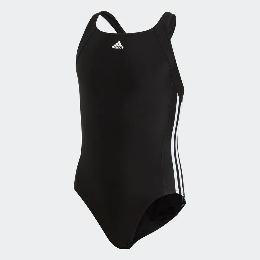 Low Impact Manufacturing Daily Wear Nature Lover Essence Core 3-Stripe Swimsuit (Black/White)