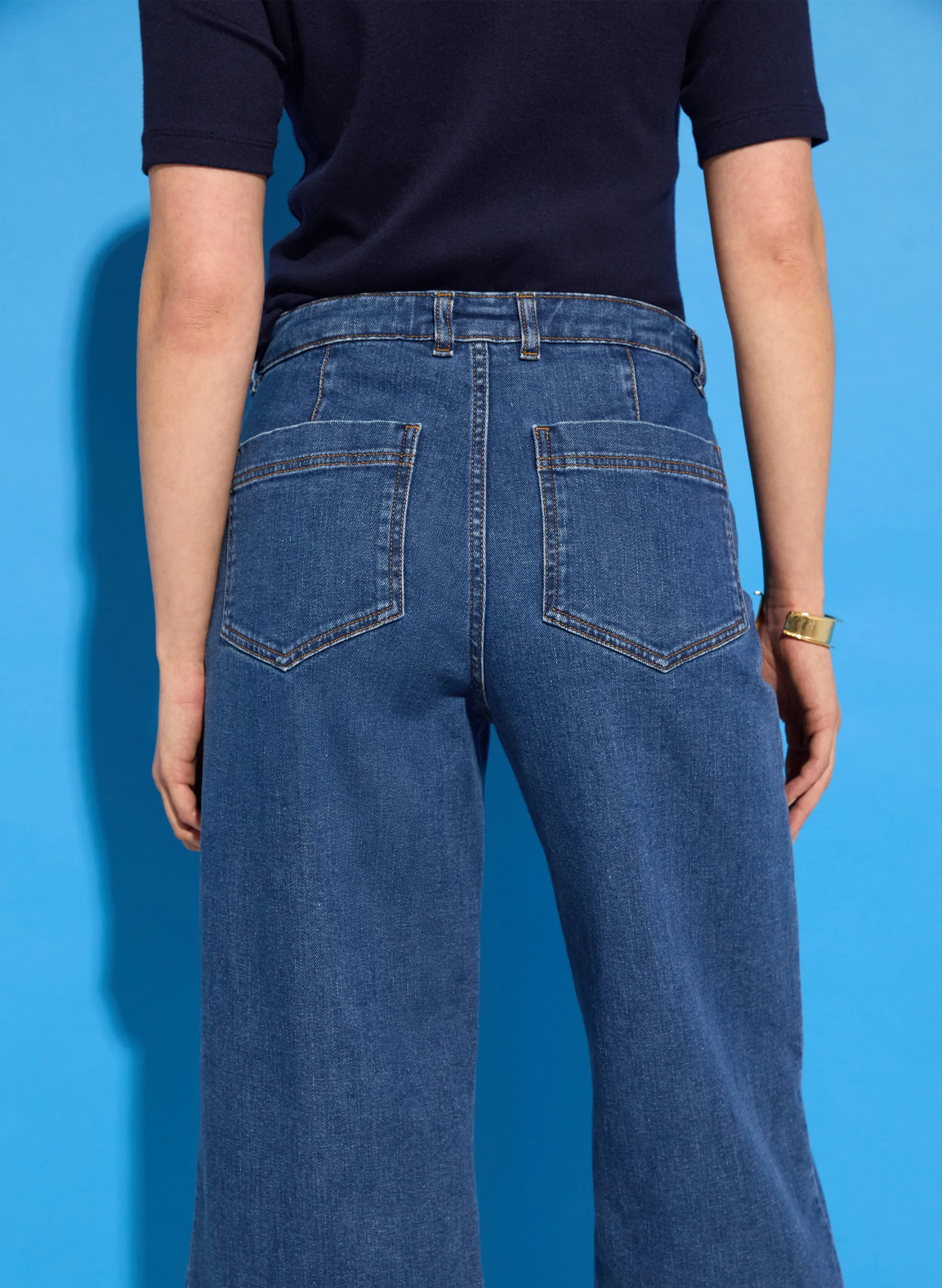 Layer Friendly Piece Jena Organic Cotton Stretch Wide Crop Jeans