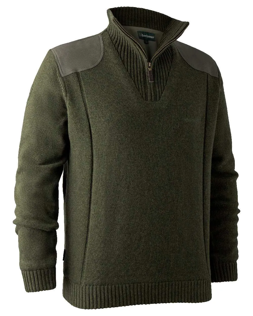 Ergonomic Pattern Deerhunter Carlisle Knit Zip Neck Sweater with Stormliner