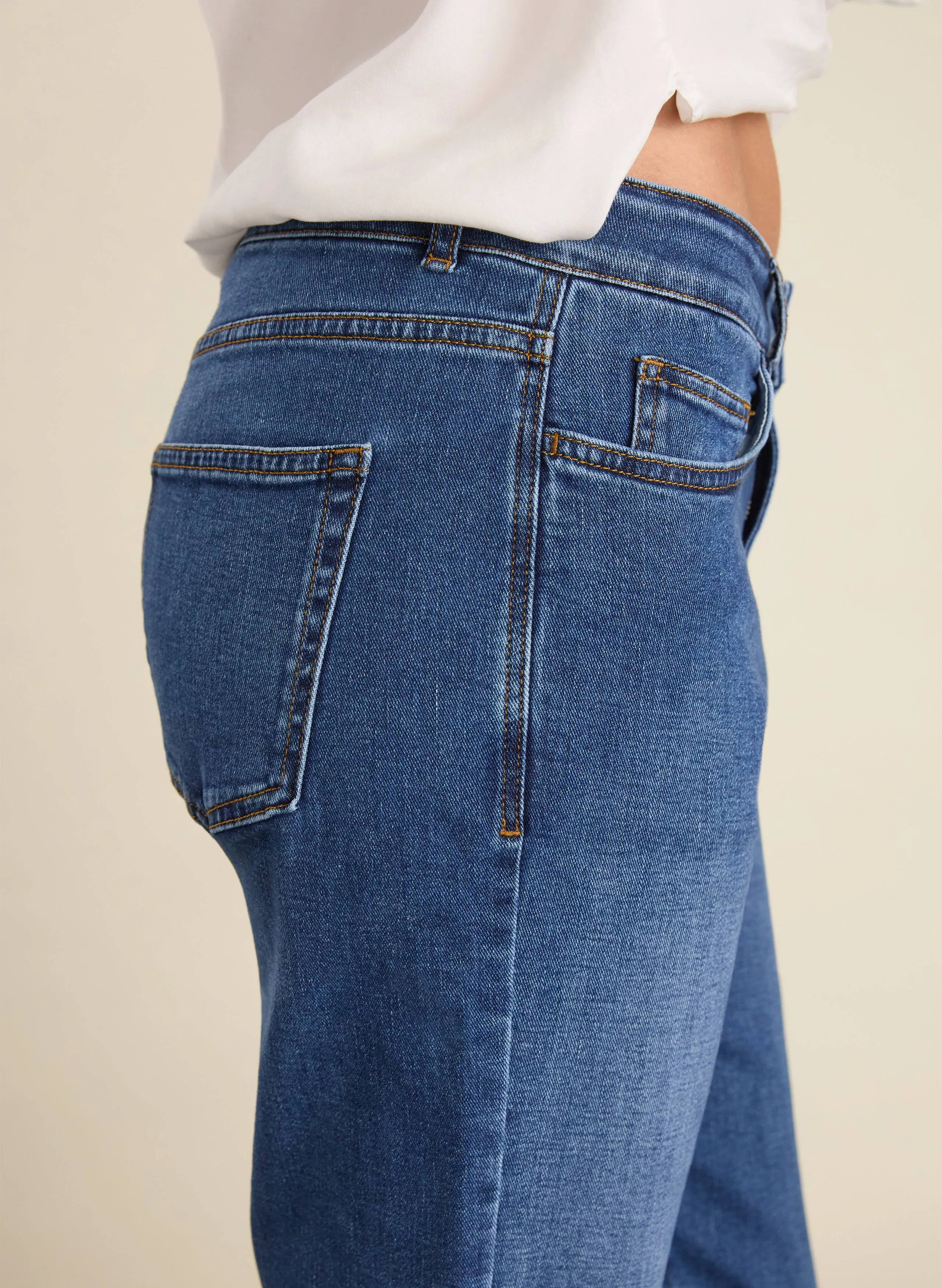 Petite Eda Organic Cotton Stretch Boyfriend Jeans Trend Setter Home Comfort Core Style