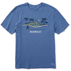 stain resistant coating Comfy Vibe Men's Jake and Rocket in Hawaii Short Sleeve Crusher Tee