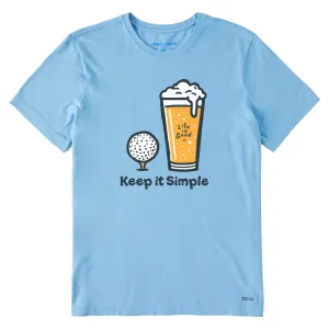 Fashionable Wear FunctionalPockets Men's Keep it Simple Beer Golf Short Sleeve Tee