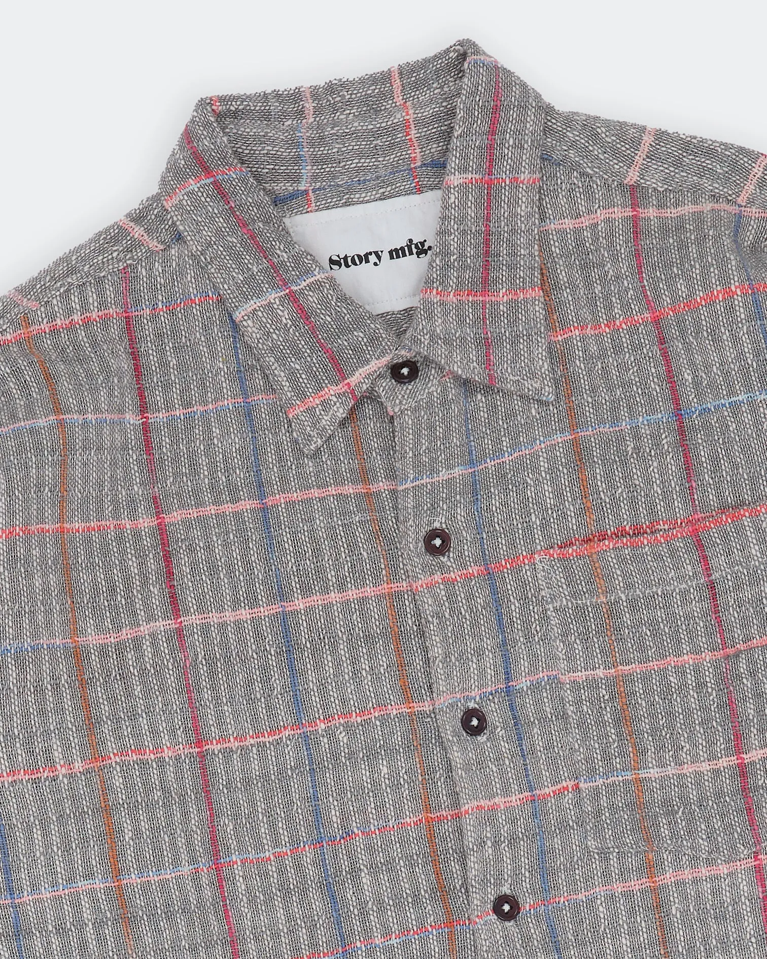 AntiPilling Plane Shirt - Grey Check Handloom