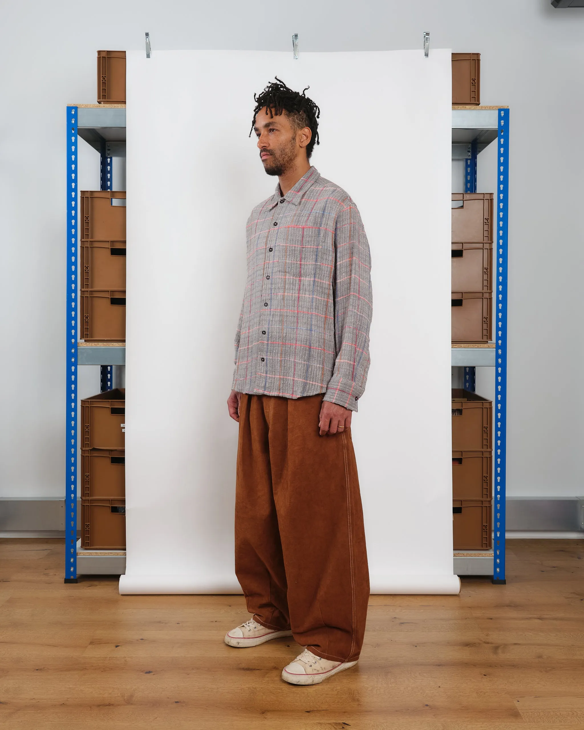 Sleek Performance Plane Shirt - Grey Check Handloom