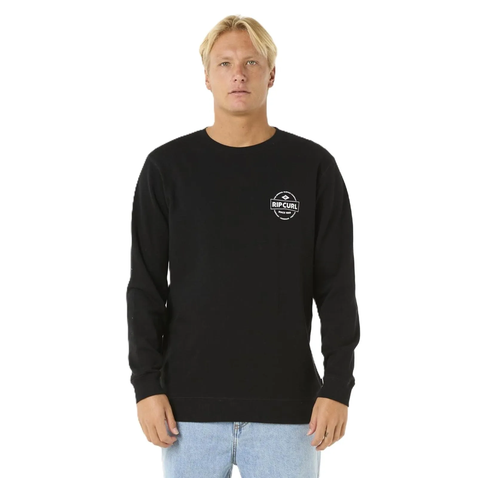 product family togetherness lace accents Rip Curl Mens Stapler Crew sweatshirt