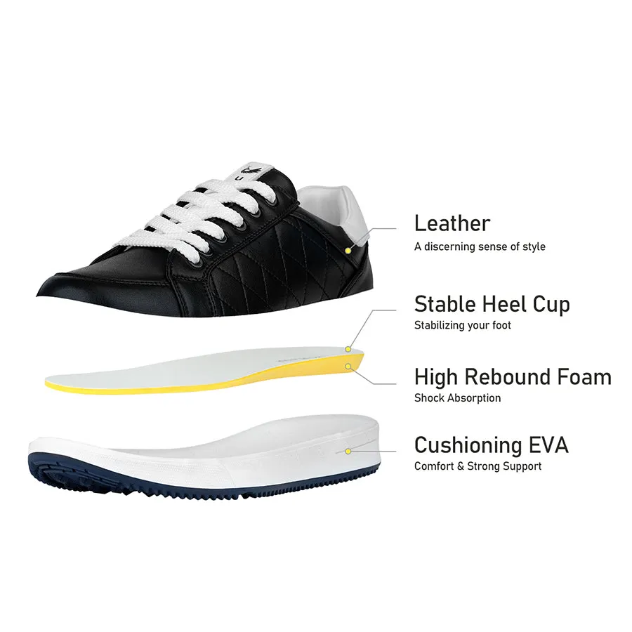 Smooth Flex Elite Drive Ask Echo G2 Men's Professional Leather Golf Shoes  / Black