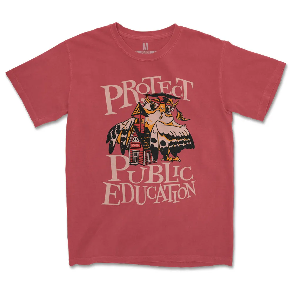 Protect Public Education Tee Laser Cut Edges