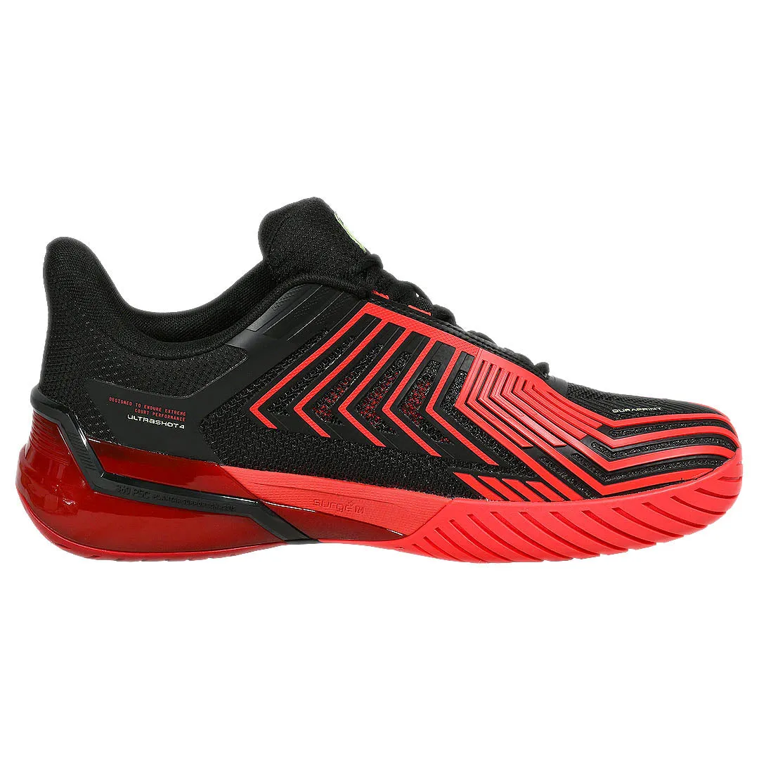 Reinforced Heel Collar K-Swiss Men's Ultrashot 4 - Black/Neon Lava