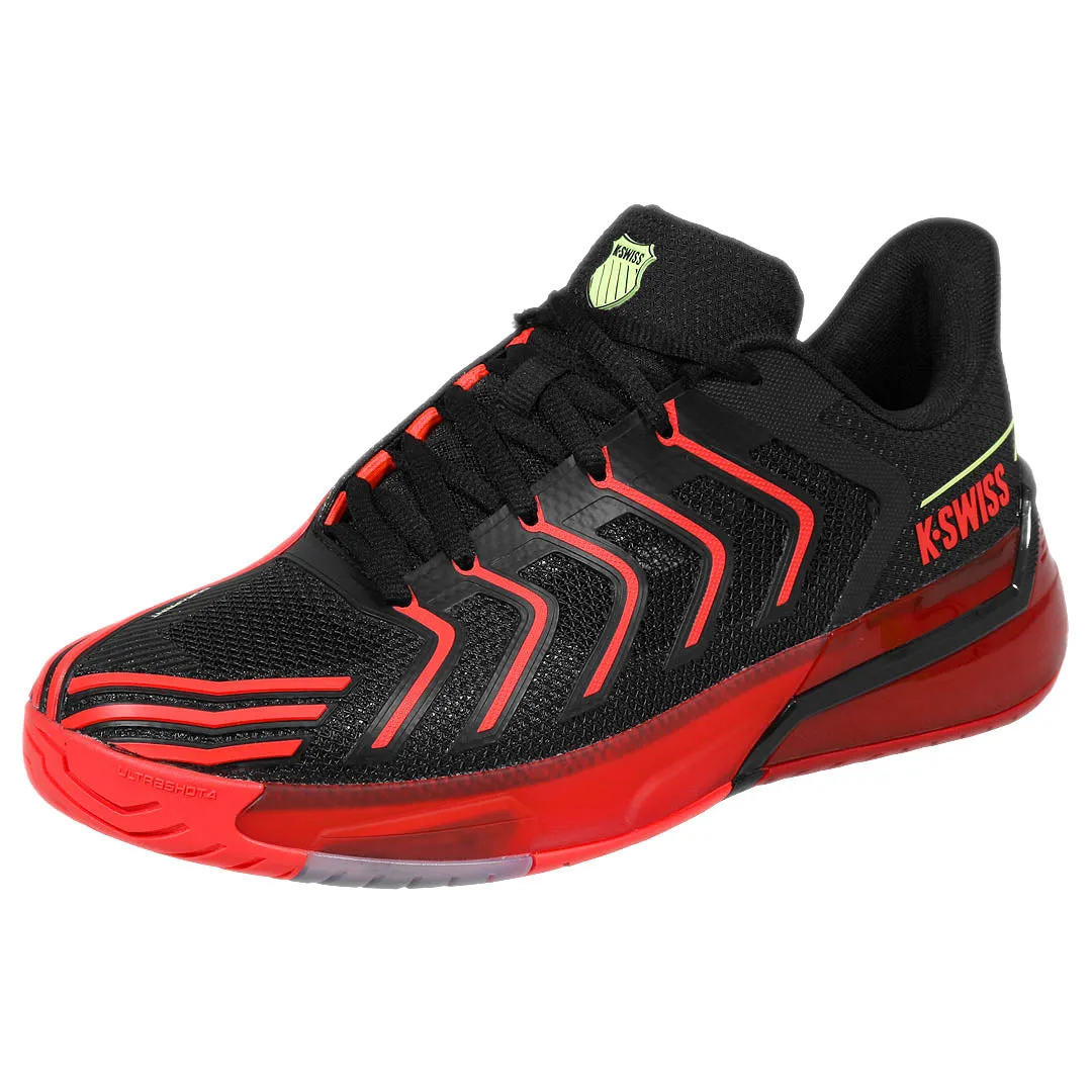 K-Swiss Men's Ultrashot 4 - Black/Neon Lava Stable Step