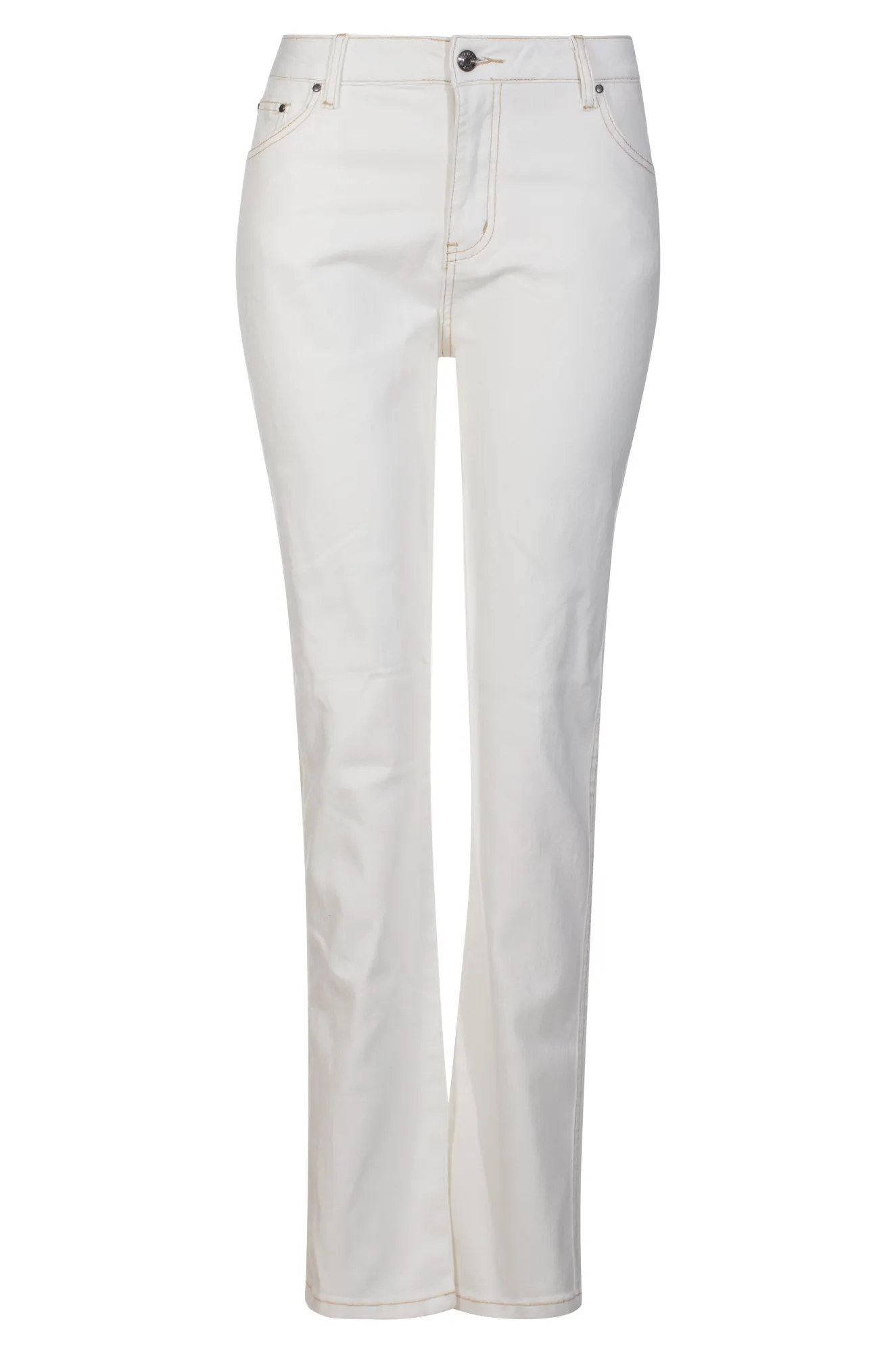 Low Maintenance Fabric Coloured Denim Regular Jeans | IVORY | 6903ZZ