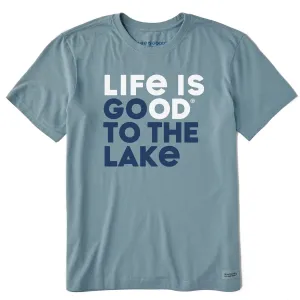 Moisture Management Technology MoistureControlFibers Men's Life is Good Go to the Lake Short Sleeve Tee