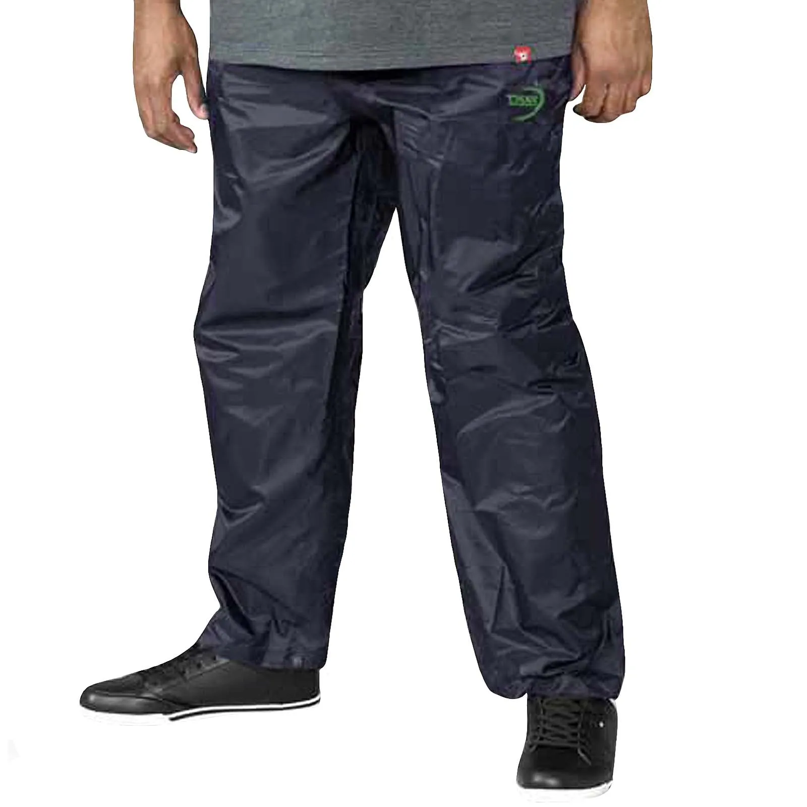 Layer-Friendly Fit Stretchable Wear D555 Mens Elba Big & Tall Kingsize Packaway Waterproof Over Trousers