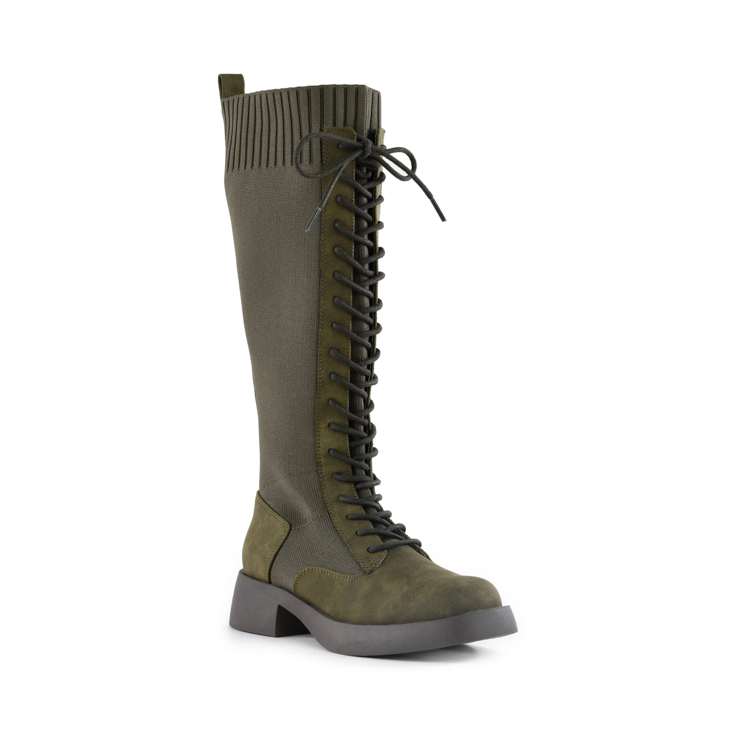 Carmen Boot in Olive from BC Footwear Mountain Side heel cup