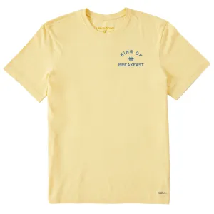 Men's King of Breakfast Short Sleeve Tee Office Attire Fade Resistant Coating