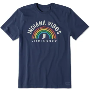 Men's Indiana Rainbow Vibes Short Sleeve Crusher Tee Breezy Design