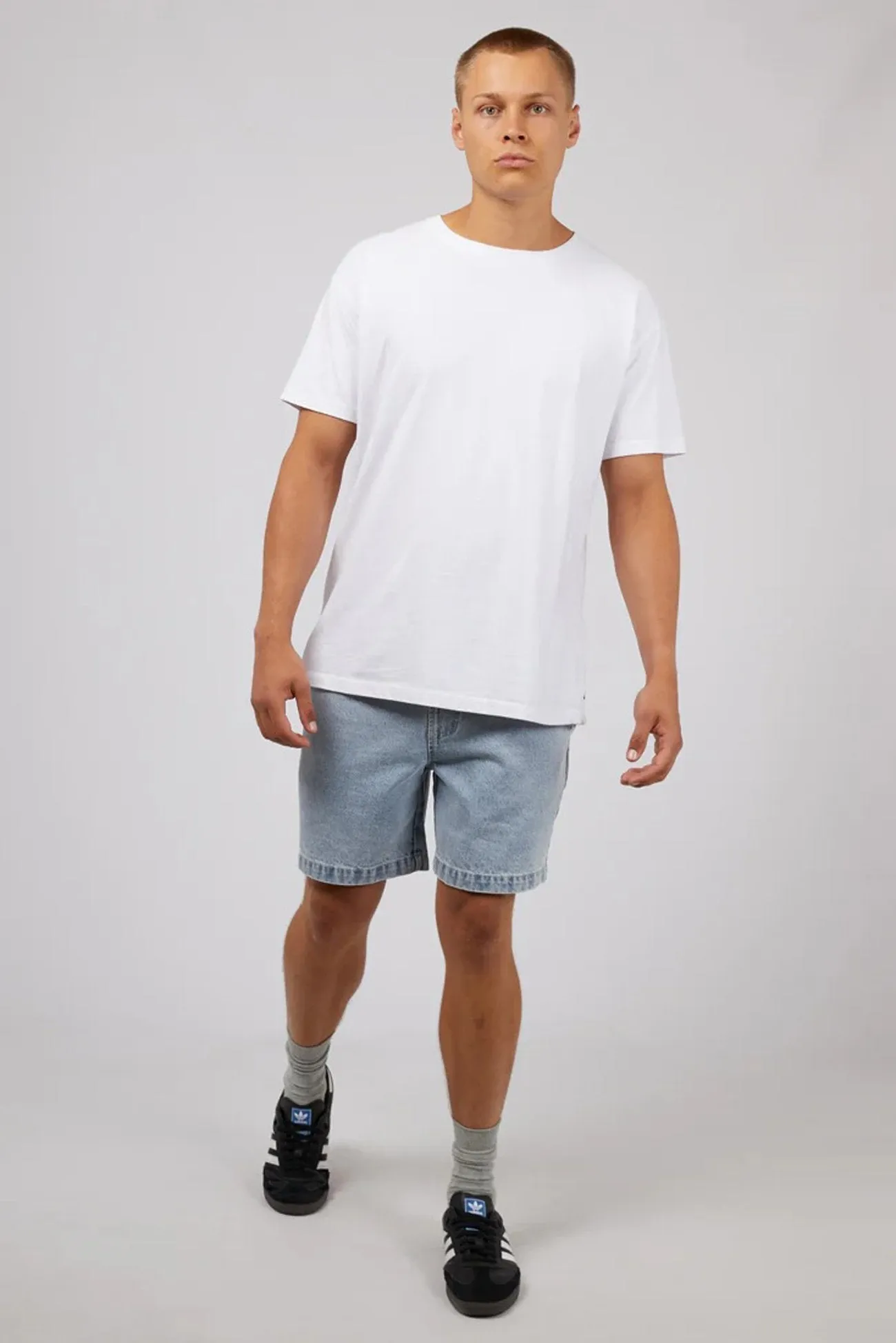 Rider Denim Short Bleach Blue Body Fit Reinforced Stress Points