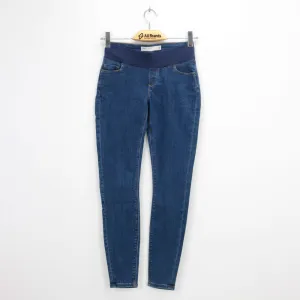 Basic Layers Women's Plain Solid Pregnant jeans,Blue