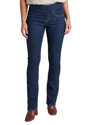 Women's Plain High Rise Jeans,Blue Modern Straight Leg Perfect Length