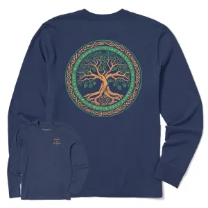 Soft Knit Men's Irish Roots Bloom Tree Long Sleeve Crusher Tee